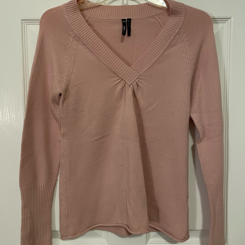 Takeout Pink V-Neck Blouse
